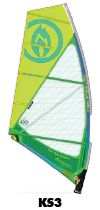 KS3 - 3 battens windsurf sail