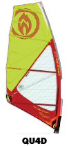 Qu4d compact 4 battens windsurf sail
